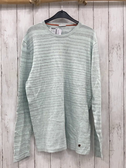 Esprit  Pullover  Gr. 170/176  mint graue Streifen Strick