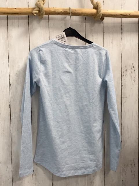 neu  Langarmshirt  Gr. 146/152   hellblau Pferdekopf mit silber Glitzer 