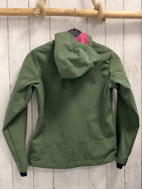 CMP Softshelljacke  Gr. 152  kiwi schwarzer Bund pink Reißvershluss + Fleecefutter 