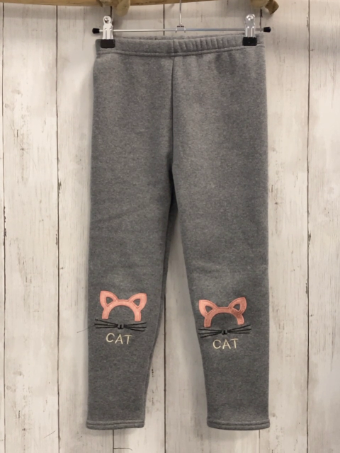   Thermoleggings  Gr. 128  grau Katzengesicht 