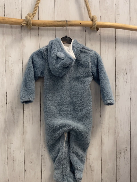   Plüschoverall Gr. 86  hellblau Kapuze mit Ohren Dumbo 