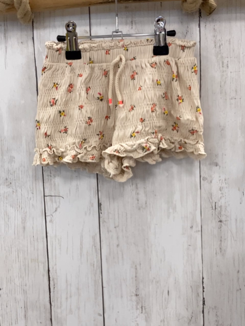 zara Shorts Gr. 92  beige Blumen Kordel