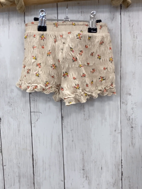 zara Shorts Gr. 92  beige Blumen Kordel