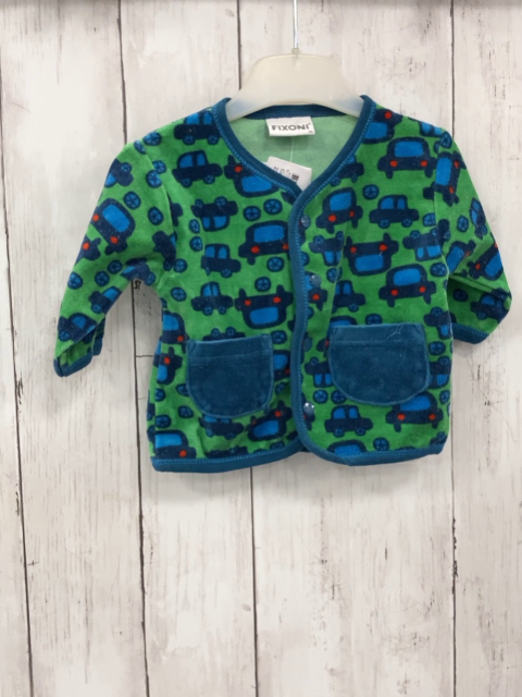 Fixioni Nickyjacke Gr. 56  grün blaue Autos petrol Bund
