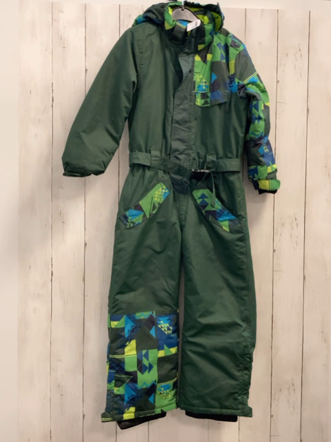  Schneeoverall Gr. 116  grün blau hellgrün mit Gürtel