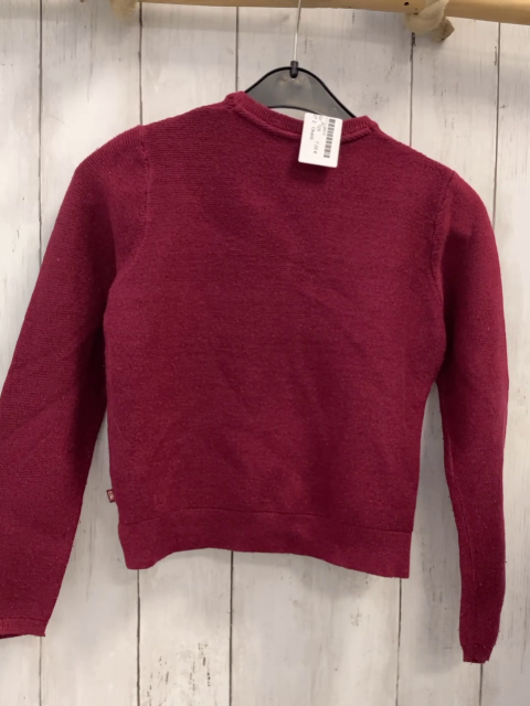 Okaidi  Strickjacke  Gr. 128  weinrot mit Glitzerpunkten 