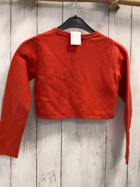 Okaidi  Strickjacke  Gr. 128  orange mit goldenen Knöpfen 