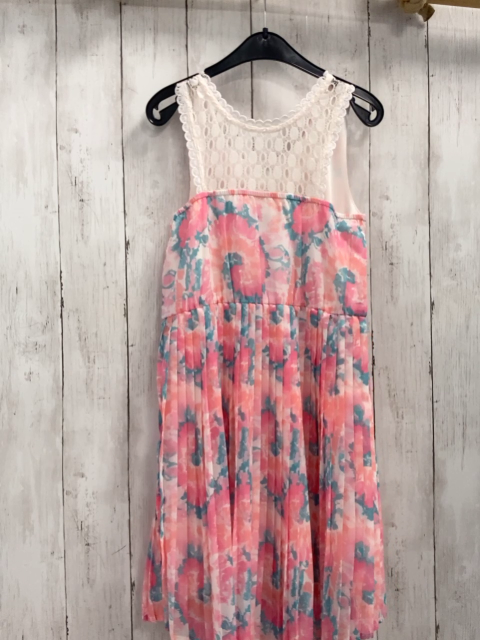 Happy Girls  Kleid  Gr. 134  weiß rosa mint trükis apricot Druck 