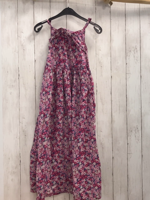 Sergent Major  Kleid  Gr. 122  rosa beere Blüten grau mint weiße Blätter 