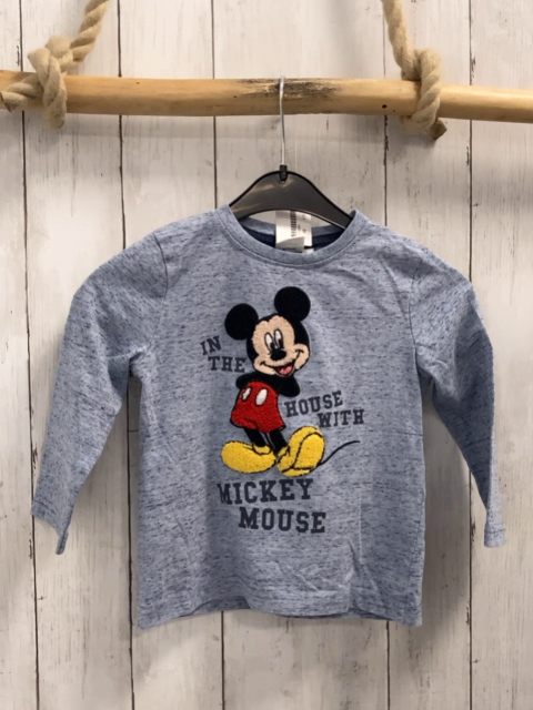   Langarmshirt  Gr. 98  hellblau Micky Mouse 
