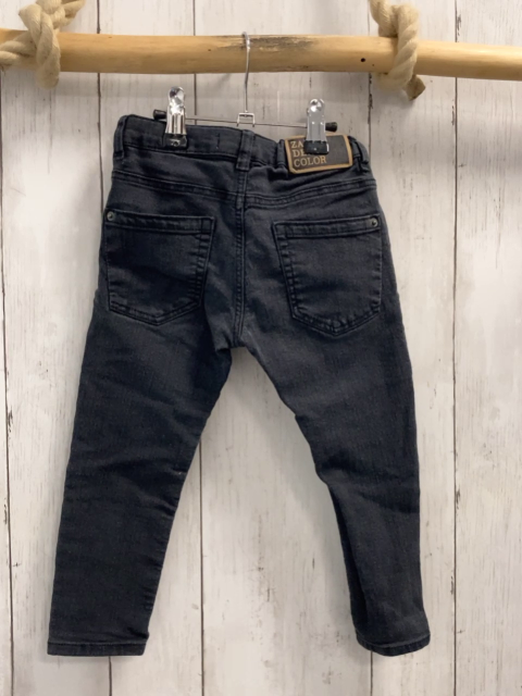 Zara  Hose  Gr. 98  dunkgrau Jeans Bund verstelbar