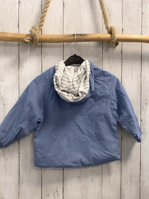 Zara  Wendejacke  Gr. 98  hellblau / weiß graue Streifen 