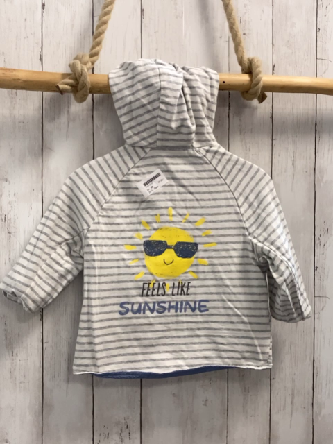 Zara  Wendejacke  Gr. 98  hellblau / weiß graue Streifen 