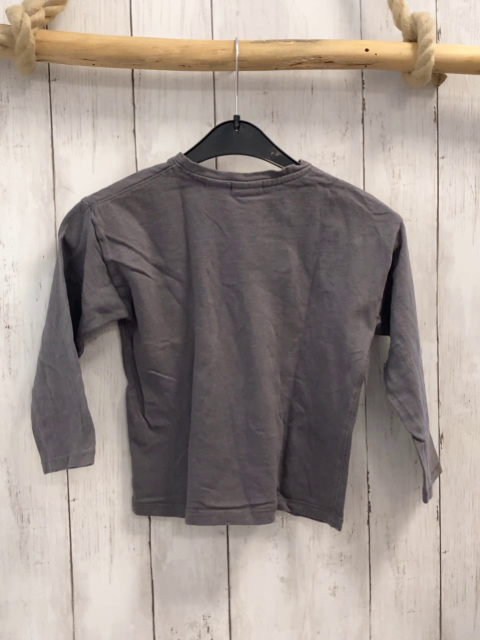zara Langarmshirt Gr. 110  grau Knöpfe