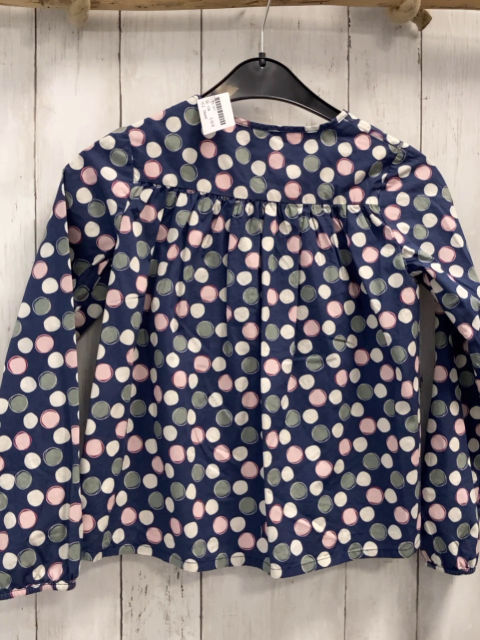 Okaidi  Bluse  Gr. 134  blau bunte Punkte 