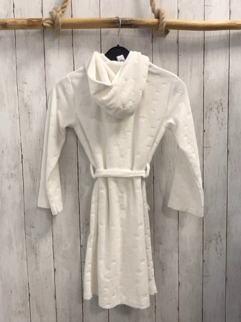 Sanetta  Bademantel  Gr. 128  weiß Nicky Sterne Kapuze 