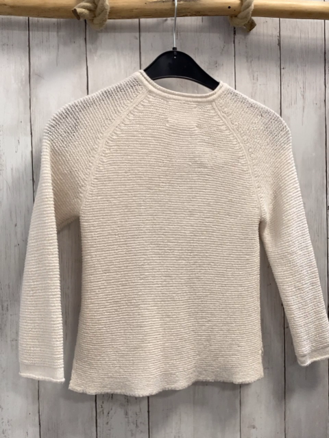 Zara  Strickjacke  Gr. 122  weiß Rippen 