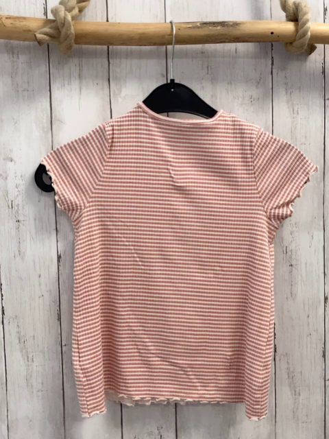 H&M  T-Shirt  Gr. 134/140  lachs beige Streifen Rippen 