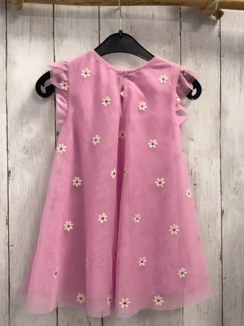   Kleid  Gr. 92  rosa zweilagig Netzüberkleid mit Blumen 