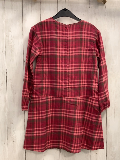 neu Esprit Kleid  Gr. 128  himbeere rosa grau kariert 