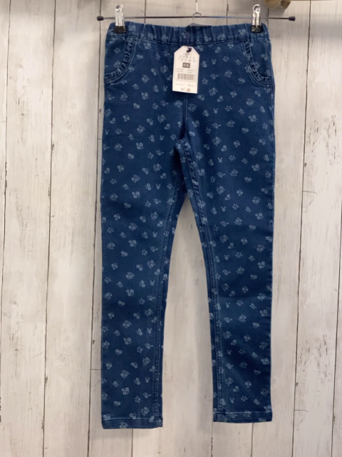 neu Sergent Major  Hose  Gr. 134  blau Jeans weiße Blumen NP 23,99 € 