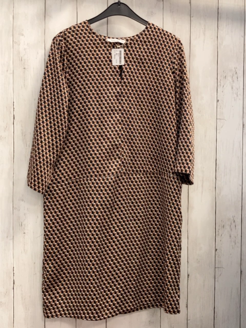 Mango Kleid Gr. XS baun schwarz weiß grau Muster