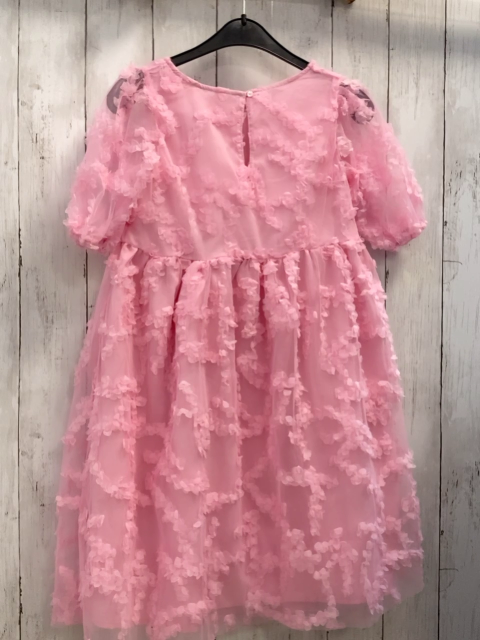 H&M Kleid Gr. 134  pink Tüllüberkleid Rosen