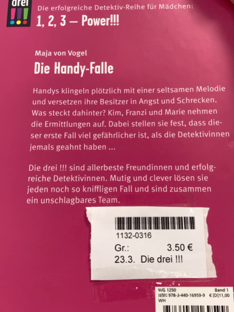 Die drei !!! Buch Die Handy-Falle