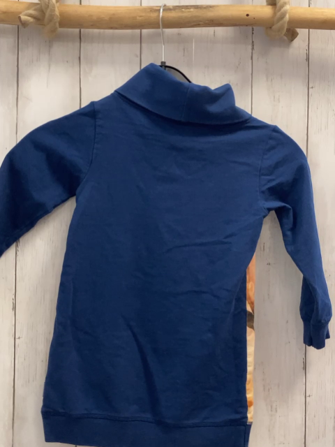 Jako-o  Kleid  Gr. 92  blau beige Bild mit Pferden großer Kragen 