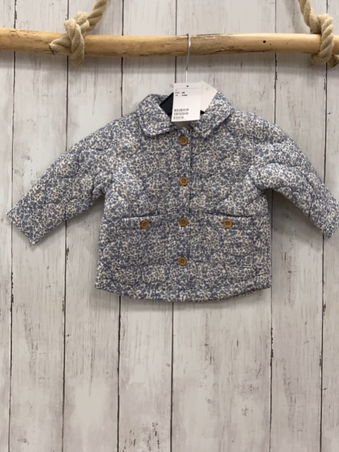 neu H&M  Jacke  Gr. 68  weiß blaue Blume 