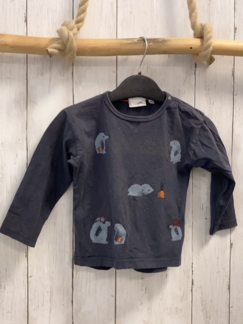 Sanetta  Langarmshirt  Gr. 92  grau Seehunde