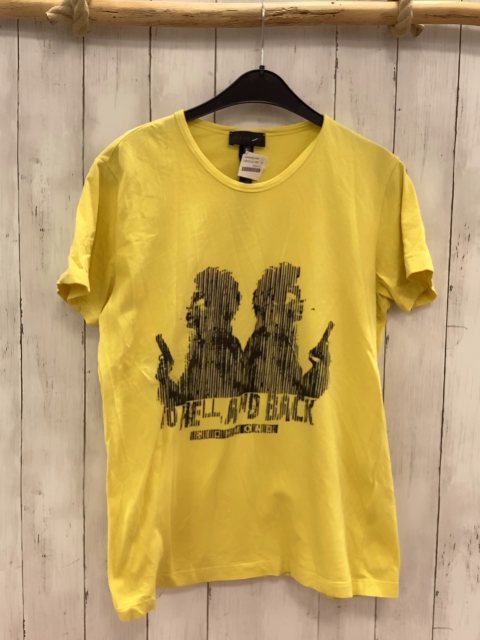 John Richmond  T-Shirt  Gr. 164/170  gelb schwarze Streifen 