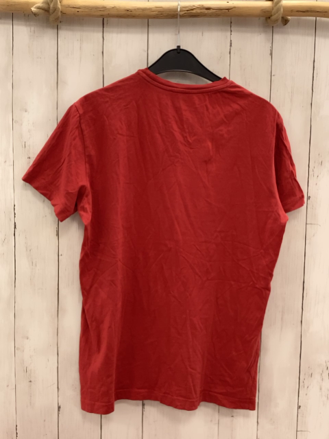 Armani  T-Shirt  Gr. 170/176  rot grau hellgrauer Druck Schrift 