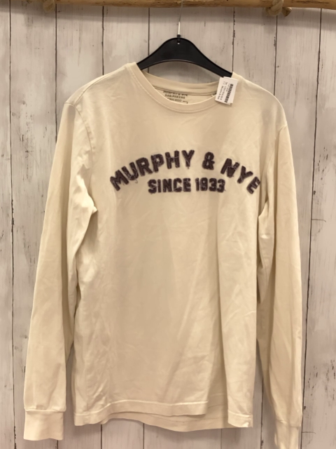 Murphy & Nye  Langarmshirt  Gr. 170/176  creme Schrift 