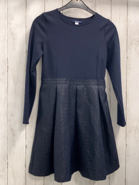 Okaidi  Kleid  Gr. 152  blaues Oberteil glänzender Rock mit Rauten 