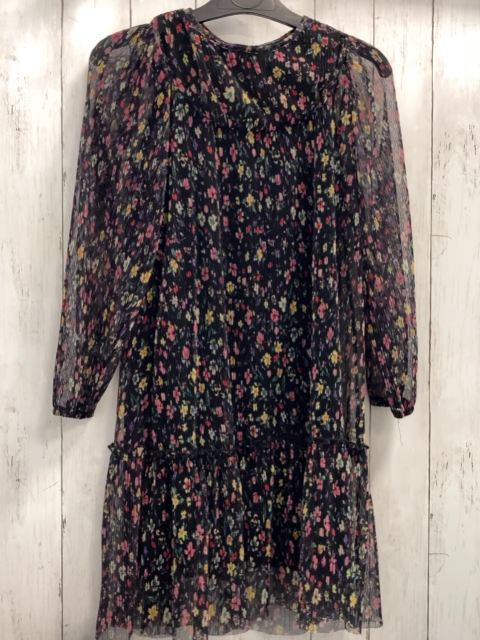 Zara  Kleid  Gr. 152  schwarz crincled bunte Blumen 