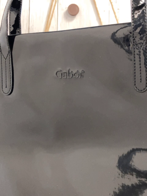 neu Gabor  Tasche  schwarz Lack Breite 37 cm Höhe 23,5 cm