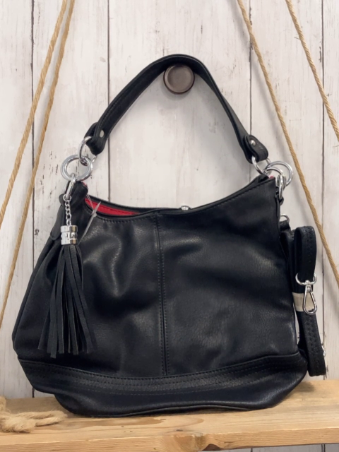 neu  Tasche  schwarz silber Schnallen Breite 32 cm Höhe ca 25 cm