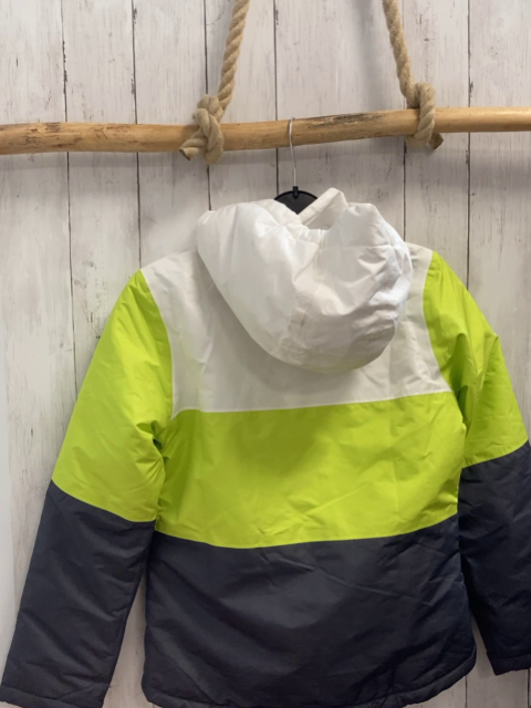 neu  Winterjacke  crane Gr. 146/152  weiß hellgrün grau pink Reißverschluss 