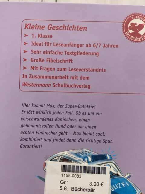 Bücherbär  Buch Detektivgeschichten 