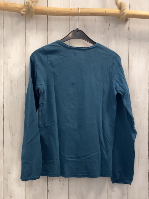 Okaidi Langarmshirt Gr. 158  petrol Plüschwaschbär