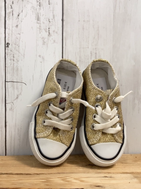 Converse  Leinenschuhe  Gr. 20  golden Glitzer 