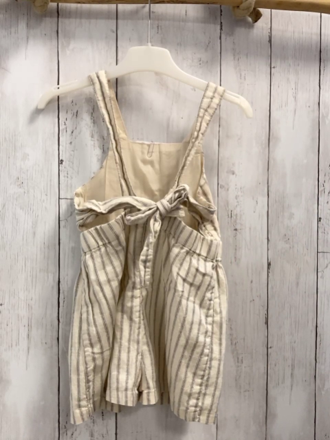 H&M  Playsuit  Gr. 98  beige graue Streifen 