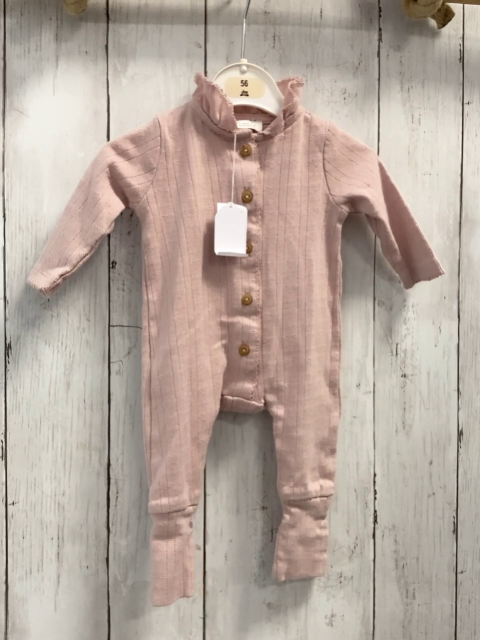 Zara  Schlafanzug  Gr. 56  rosa Herzen Lochmuster Kragen