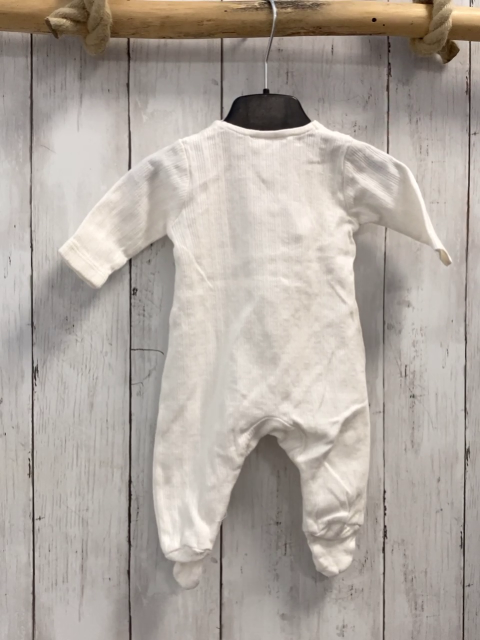 Zara  Schlafanzug  Gr. 50  weiß Rippen 