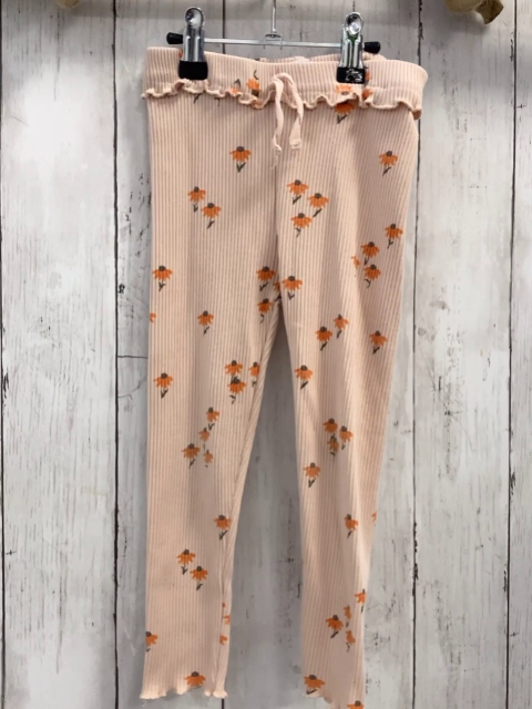 Zara  Leggings  Gr. 104  rosa Rippen orange Blumen 
