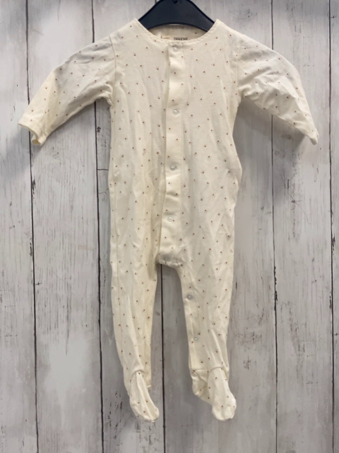zara Schlafanuzg Gr. 68  beige Blumen