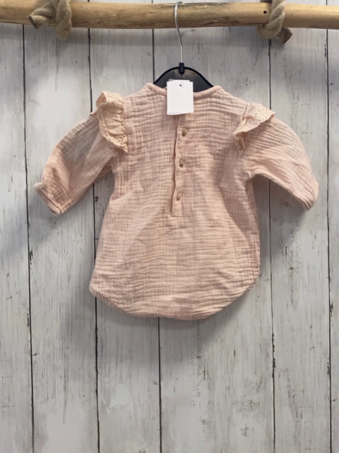 zara Bluse Gr. 56  rosa musselin Bodyunterteil