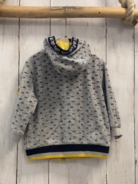 Coccodrillo  Nickyjacke  Gr. 68  hellgrau graue Autos gelber Reißverschluss Kpauze 
