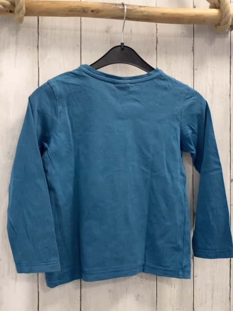 s´ Oliver  Langarmshirt  Gr. 116  petrol gelbes Auto gelbe Schrift 